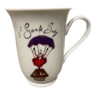 ❤️ POTTERY BARN SANTA BABY VINTAGE HOLIDAY COFFEE MUG NEW